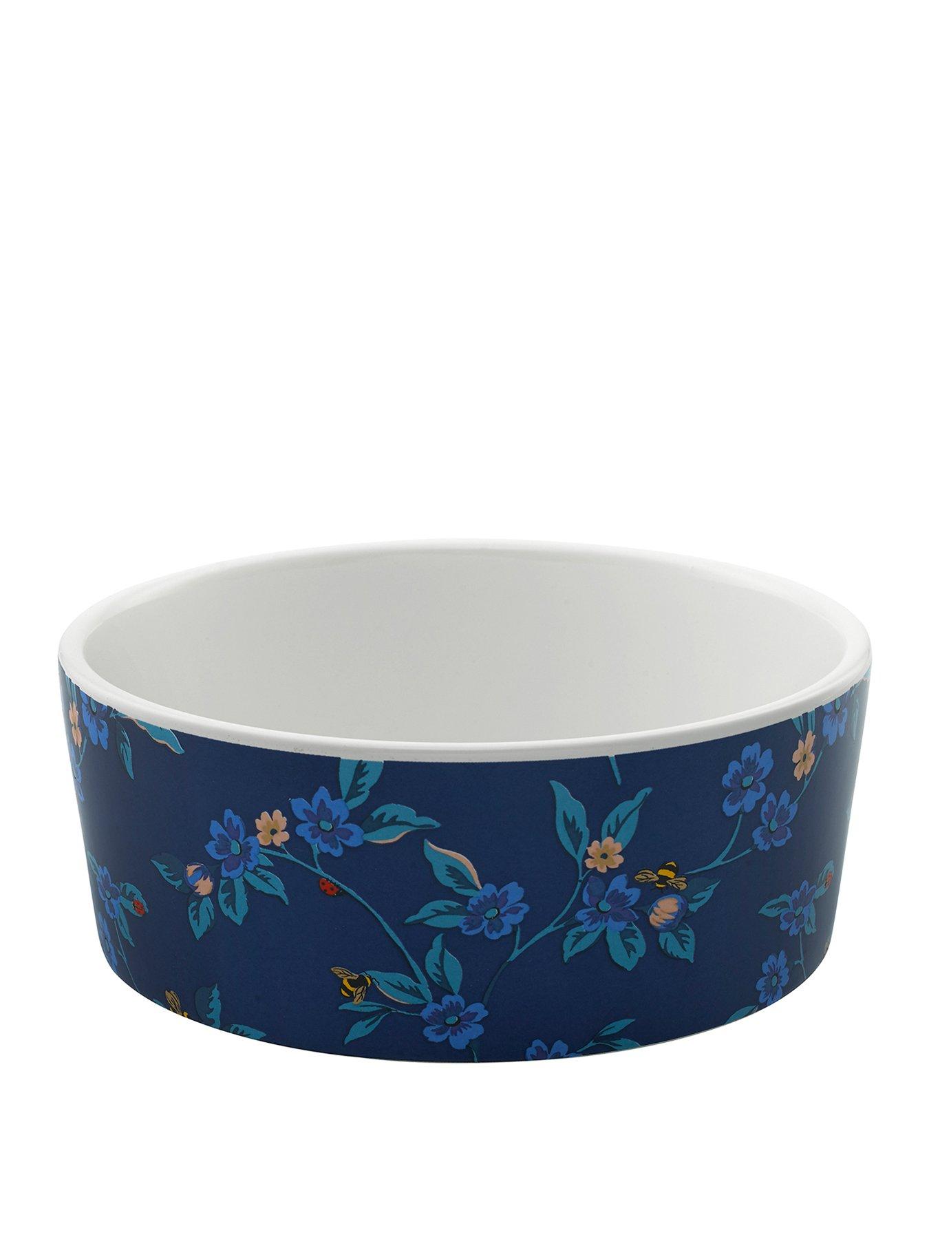 Product photograph of Cath Kidston Flora Fauna Ceramic Pet Bowl L from very.co.uk