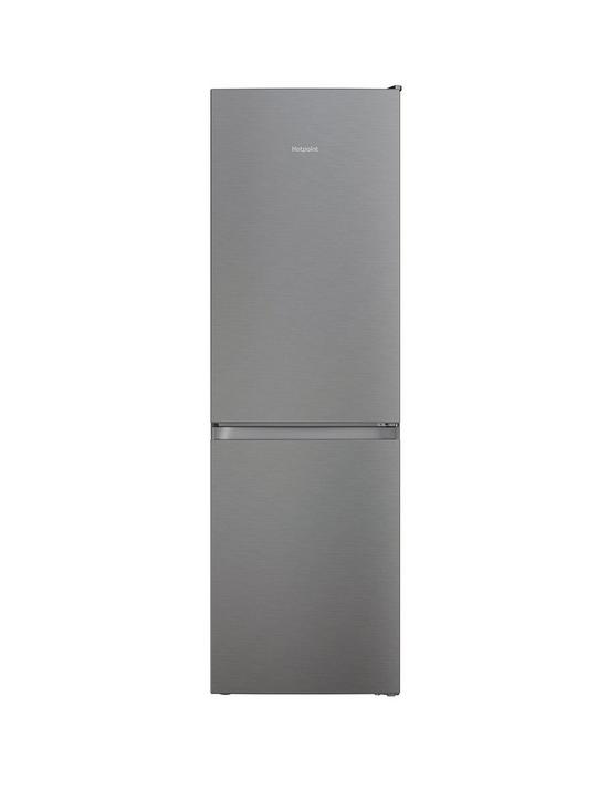 front image of hotpoint-h3x81isx-60cm-wide-total-no-frost-fridge-freezer-inox