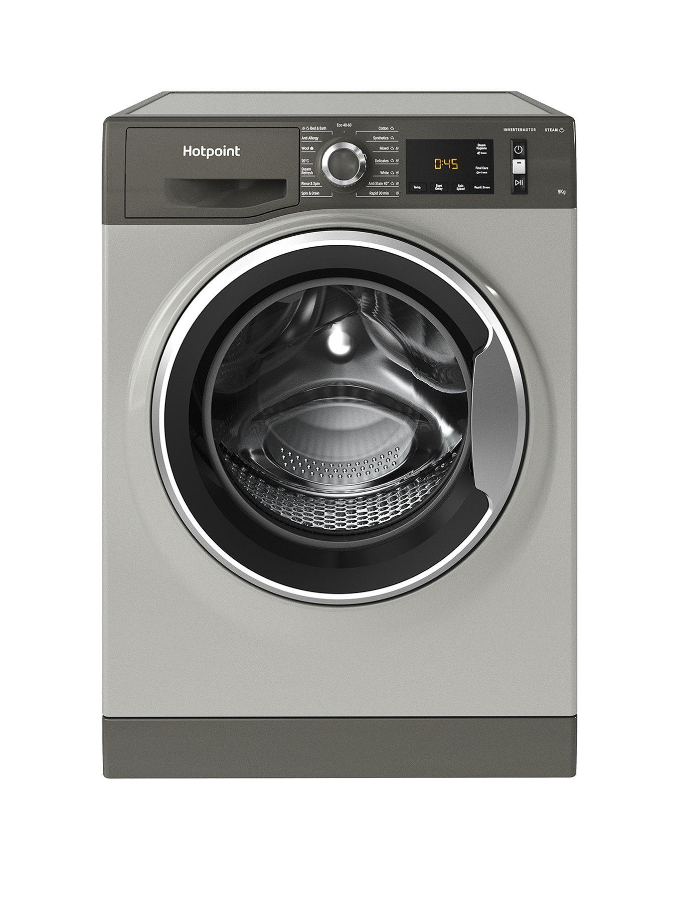Product photograph of Hotpoint Activecare Nm11946gcaukn 9kg Wash 1400rpm Spin Washing Machine from very.co.uk
