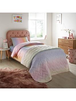 Product photograph of Rainbow Quilted Bedspread - Multi from very.co.uk