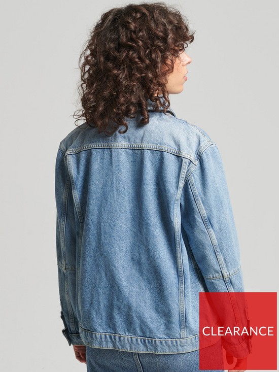 stillFront image of superdry-vintage-denim-jacket-blue