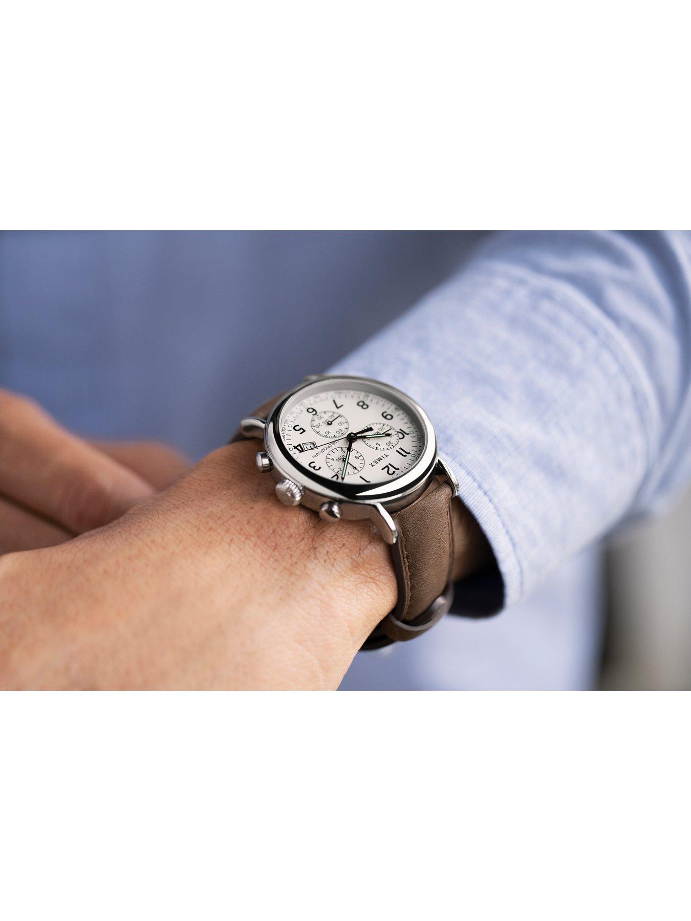 Timex Standard Chronograph Leather Mens Watch 