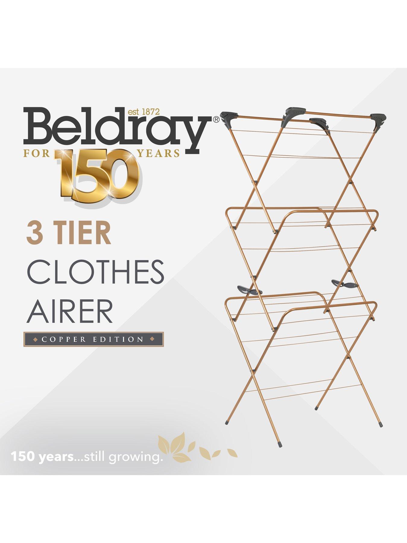 Image 3 of 6 of Beldray 150 Years Special Edition Three Tier Elegant Clothes Airer Rack