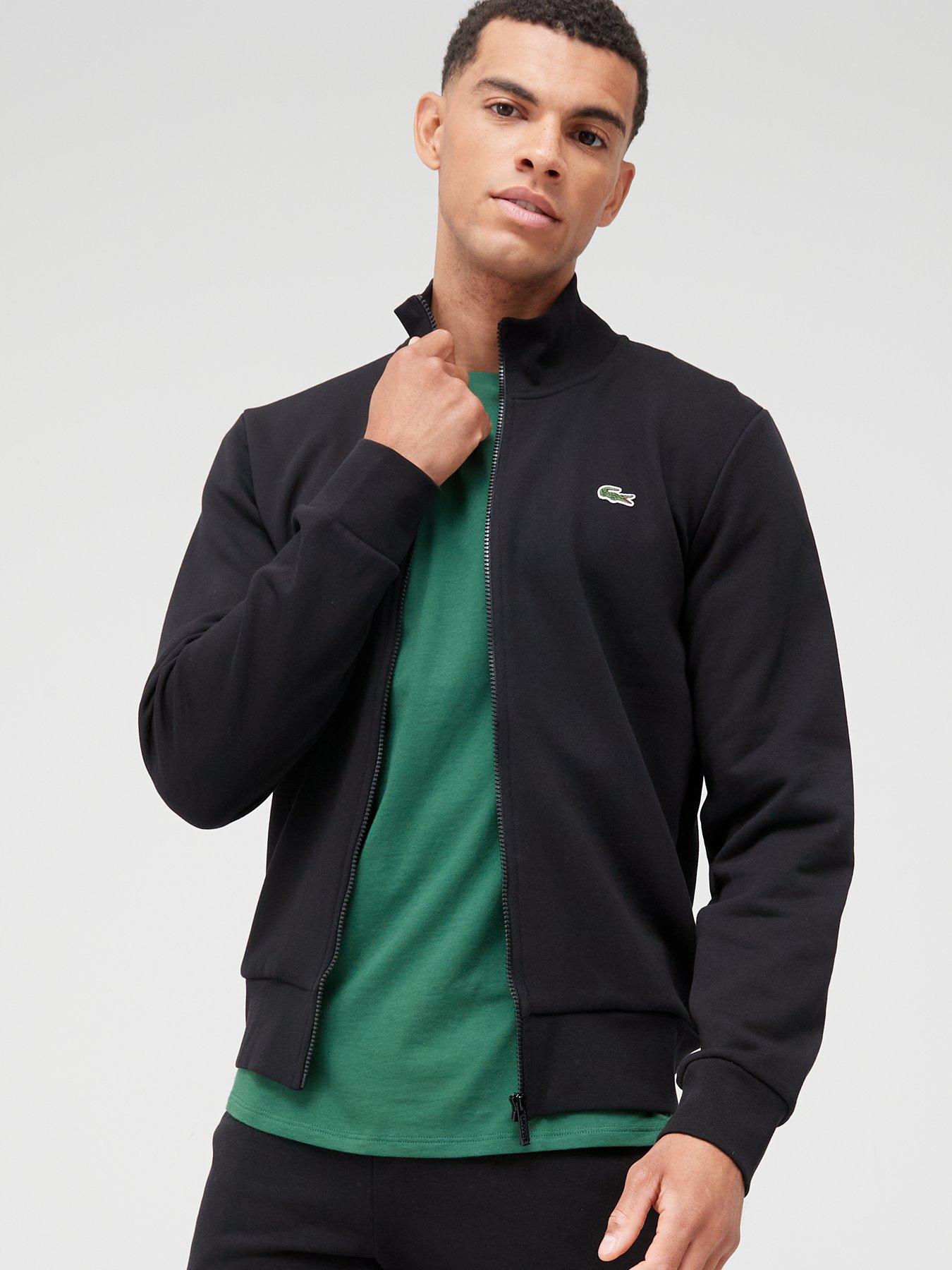 Lacoste Zip Thru Sweatshirt - Black, Black, Size 6Xl, Men