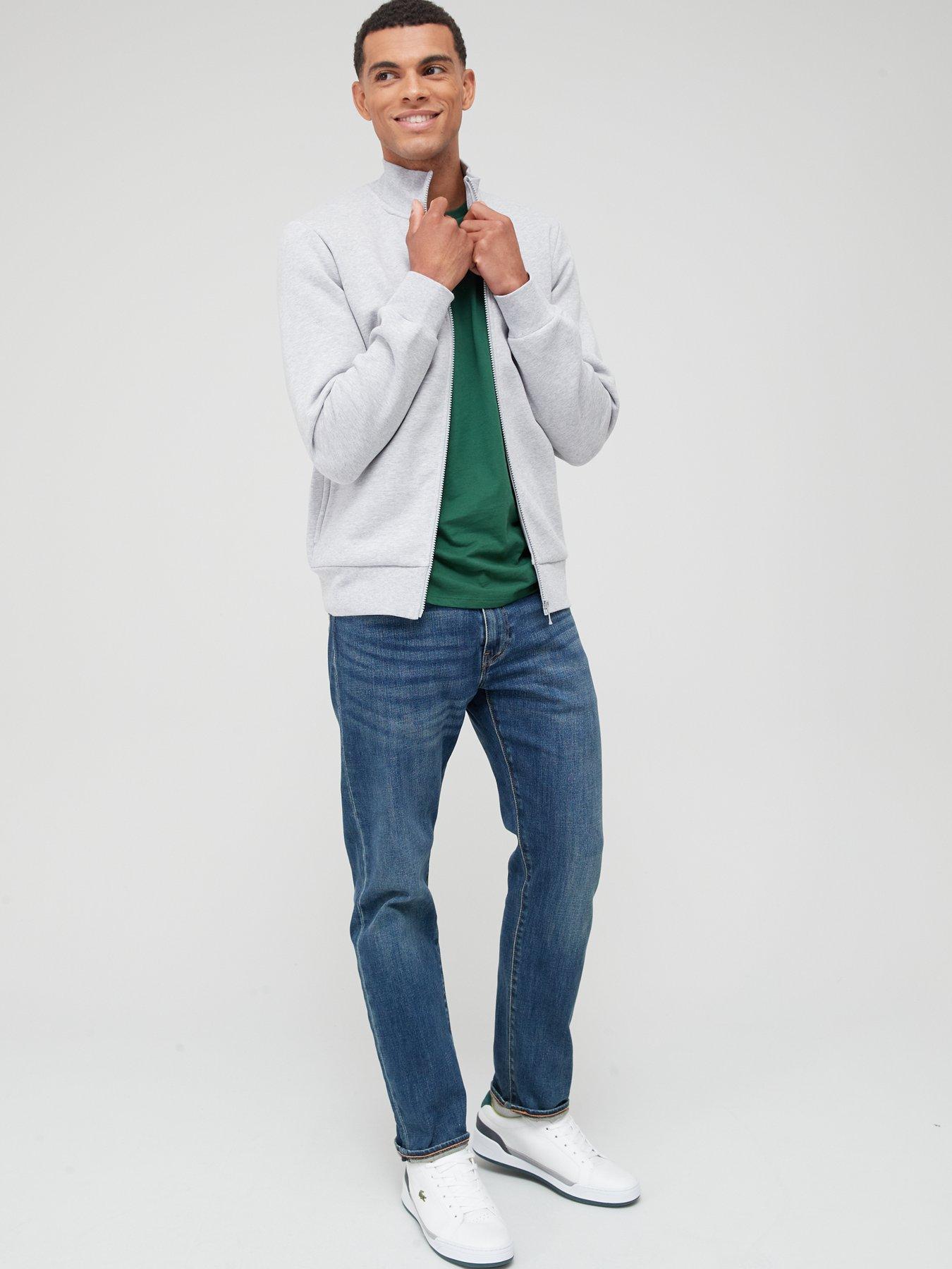 Image 3 of 4 of Lacoste Zip Thru Sweatshirt - Grey