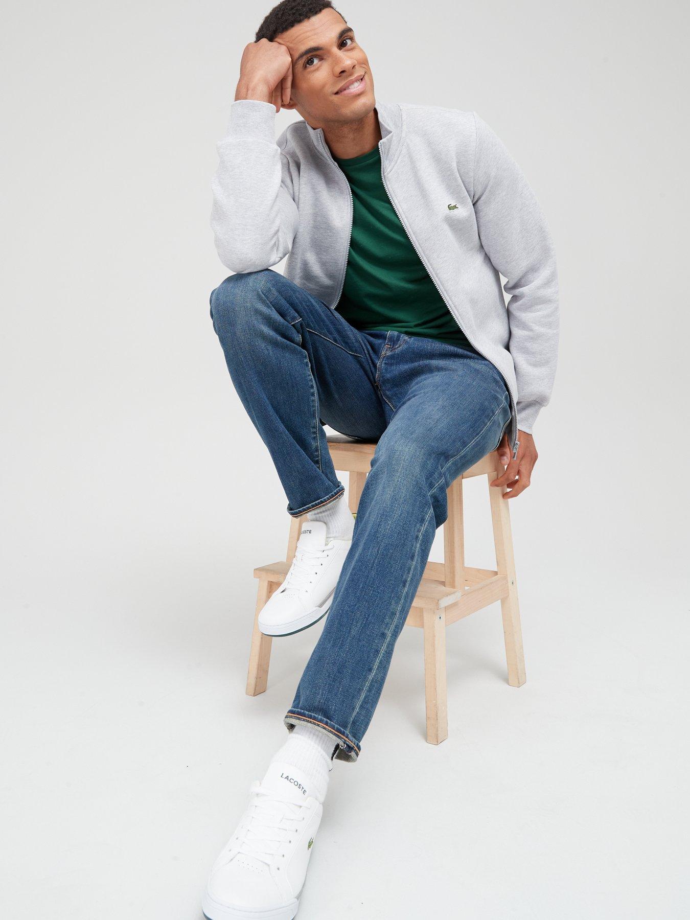 Image 4 of 4 of Lacoste Zip Thru Sweatshirt - Grey