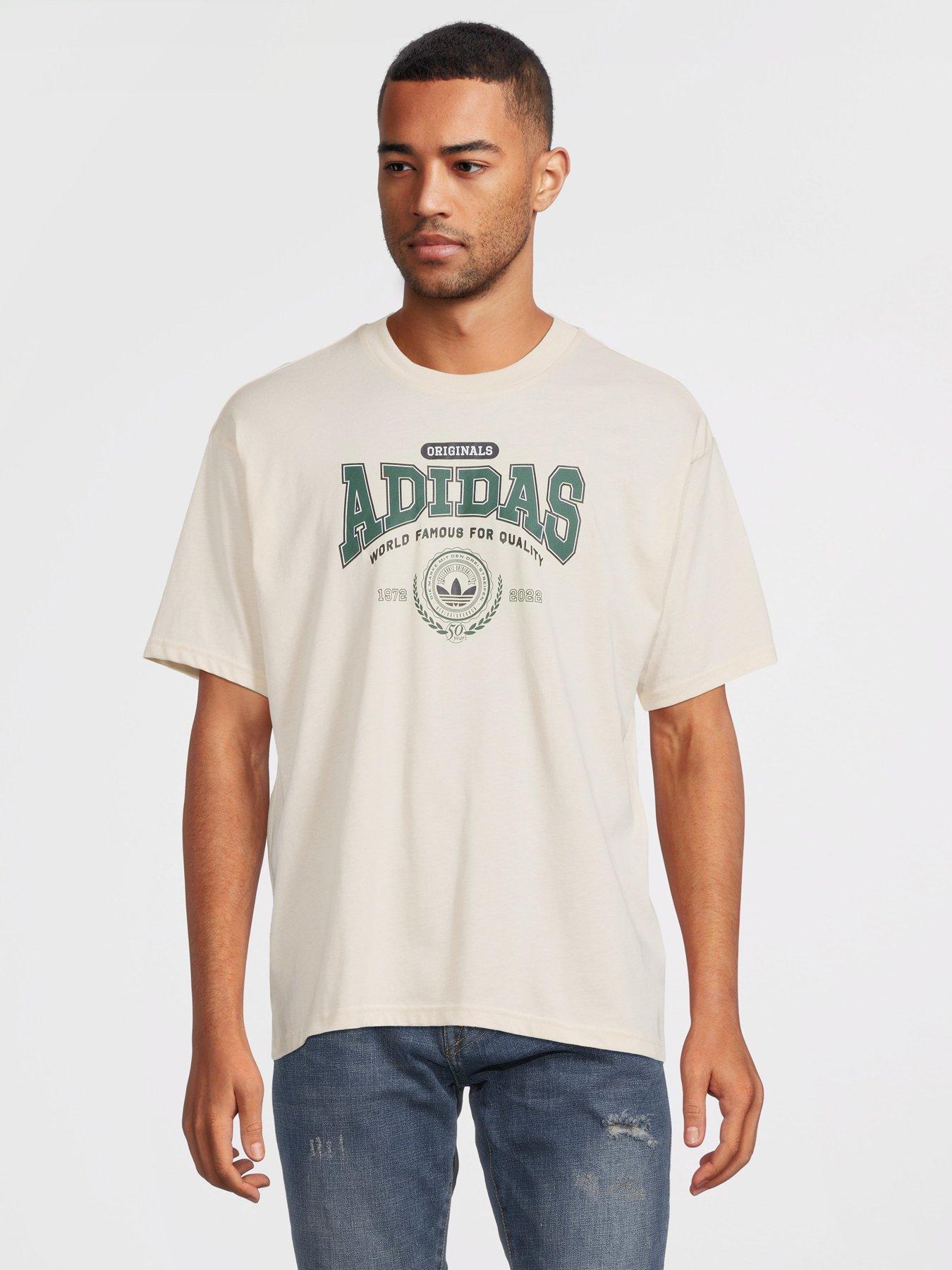 adidas Originals Graphic T-Shirt - White | very.co.uk