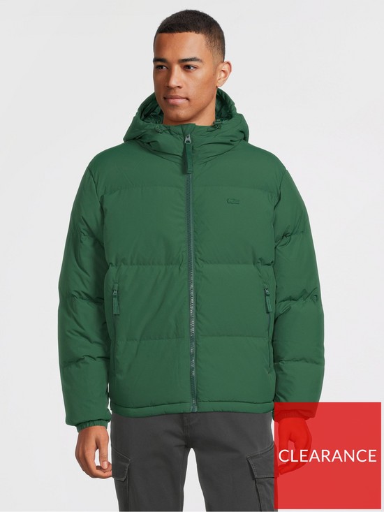 Lacoste Down Filled Padded Jacket - Green | very.co.uk