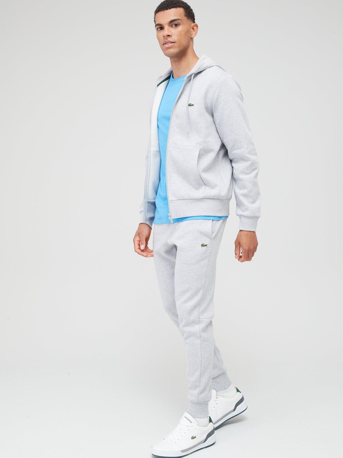 Lacoste Zip Thru Jersey Tracksuit Set - Grey | very.co.uk