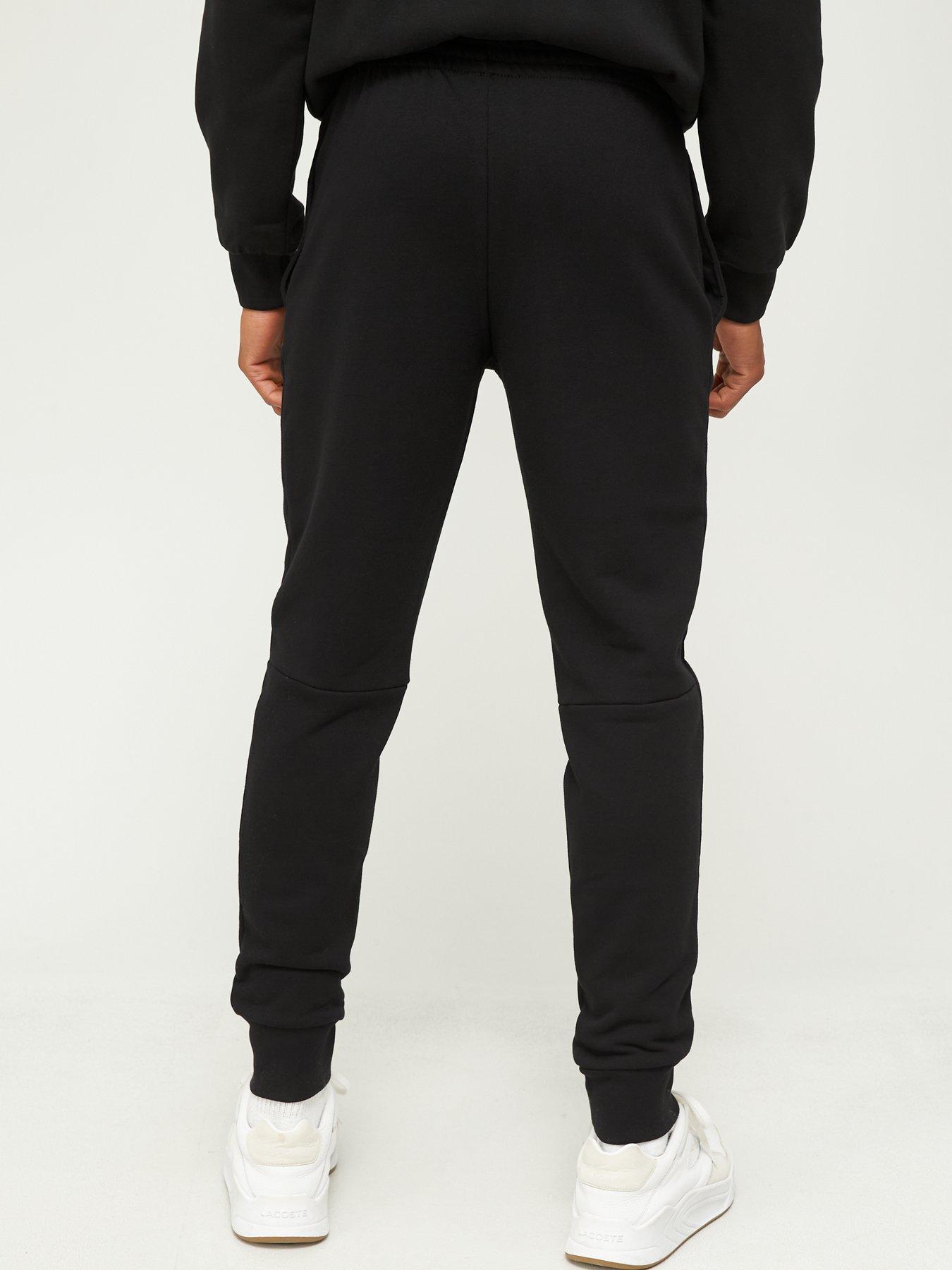 Image 2 of 4 of Lacoste Fleece Jersey Joggers - Black