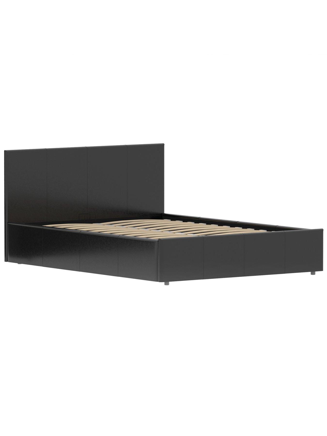 Image 5 of 5 of Vida Designs Hurley Faux Leather End Lift Up Ottoman Storage Bed with Mattress Options (Buy &amp; SAVE!)