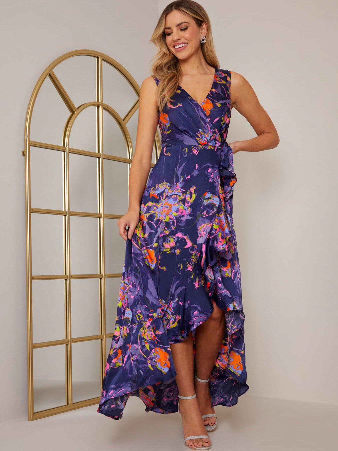 Chi chi navy floral dress sale