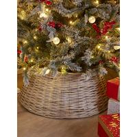 White Wash Willow Round Christmas Tree Skirt – 50 cm diameter 