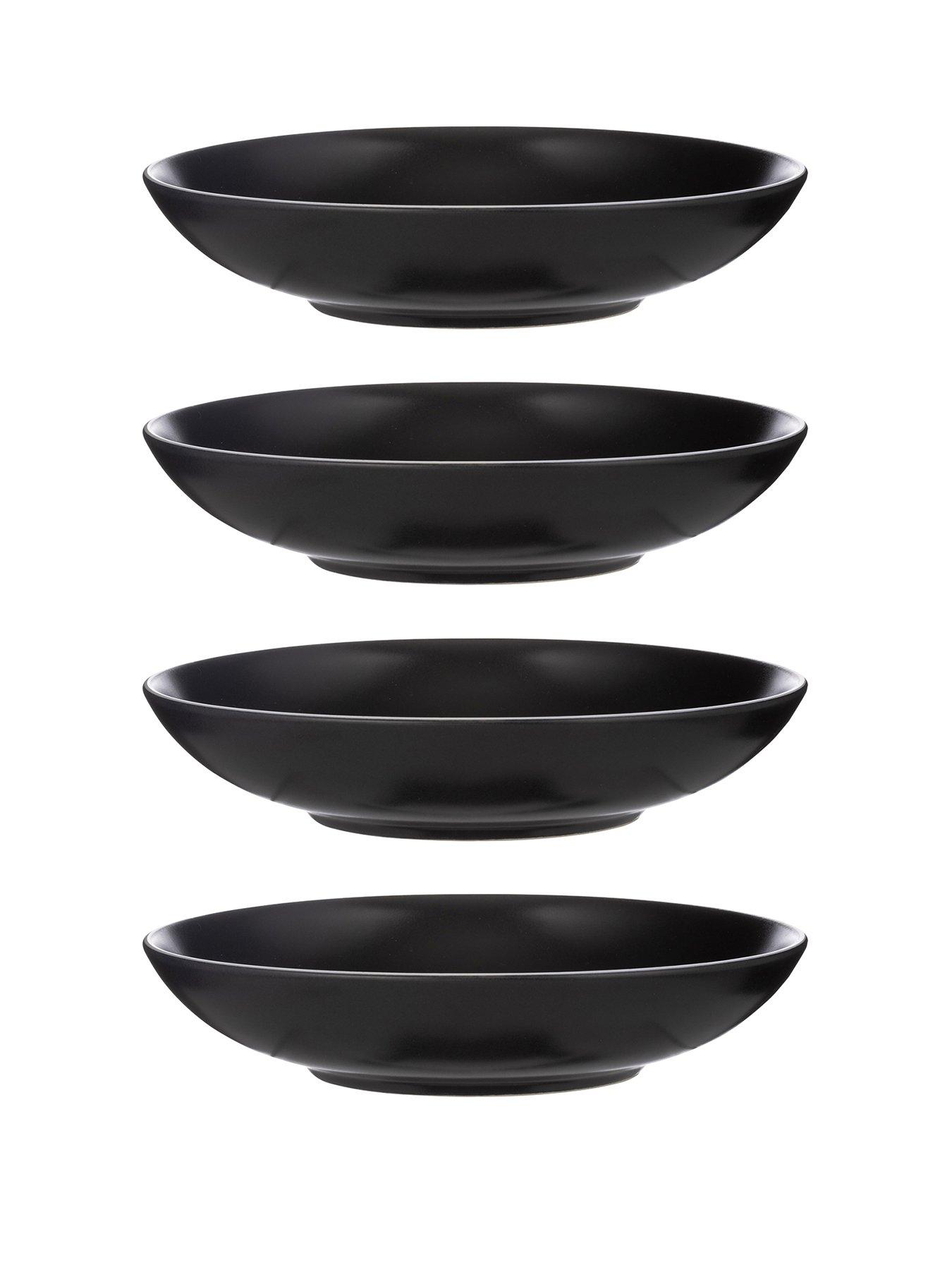 Product photograph of Mason Cash Set Of 4 Black Pasta Bowls from very.co.uk
