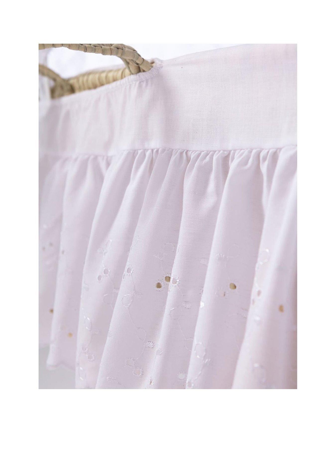 Image 3 of 6 of Clair De Lune Broderie Anglaise Palm Moses Basket
