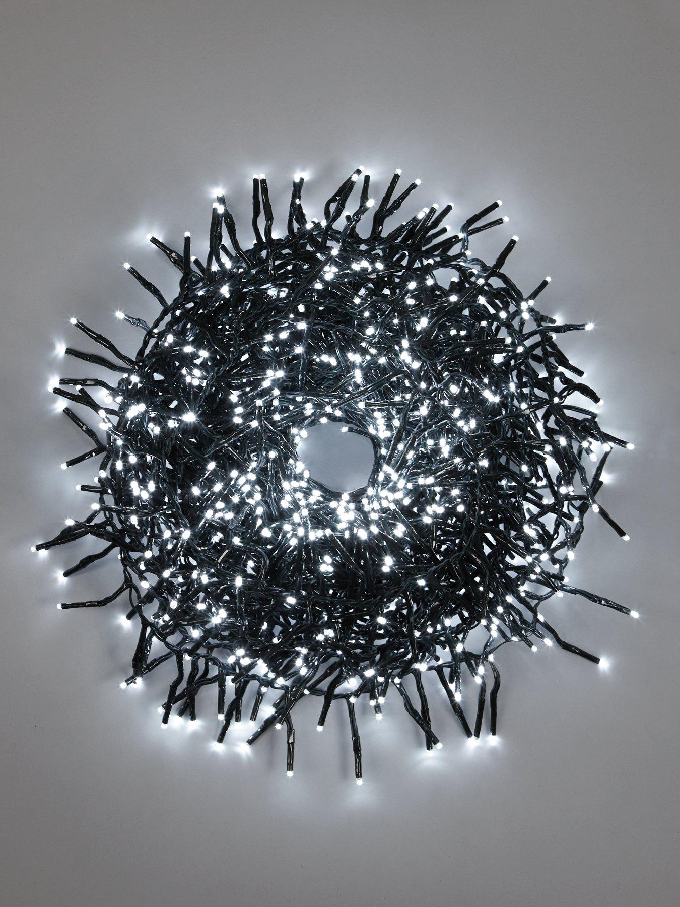 Image 2 of 5 of Festive Set of 1000 Multifunction Bright White Sparkle Indoor/Outdoor Christmas Tree Lights