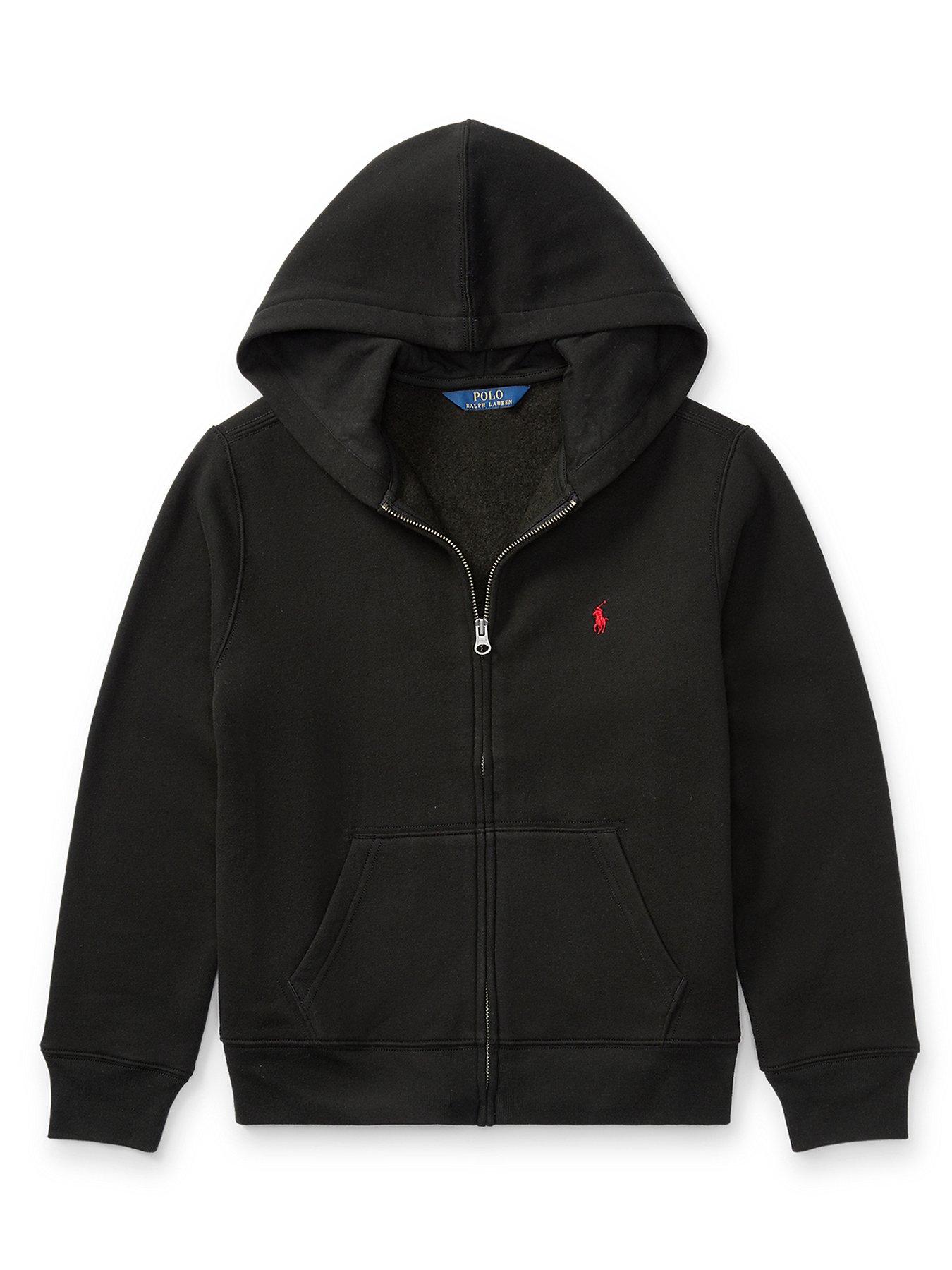 undefined Boys Classic Zip Through Hoodie - Black