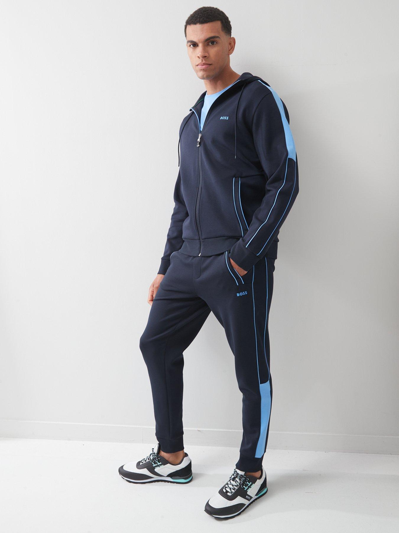 Navy blue boss online tracksuit