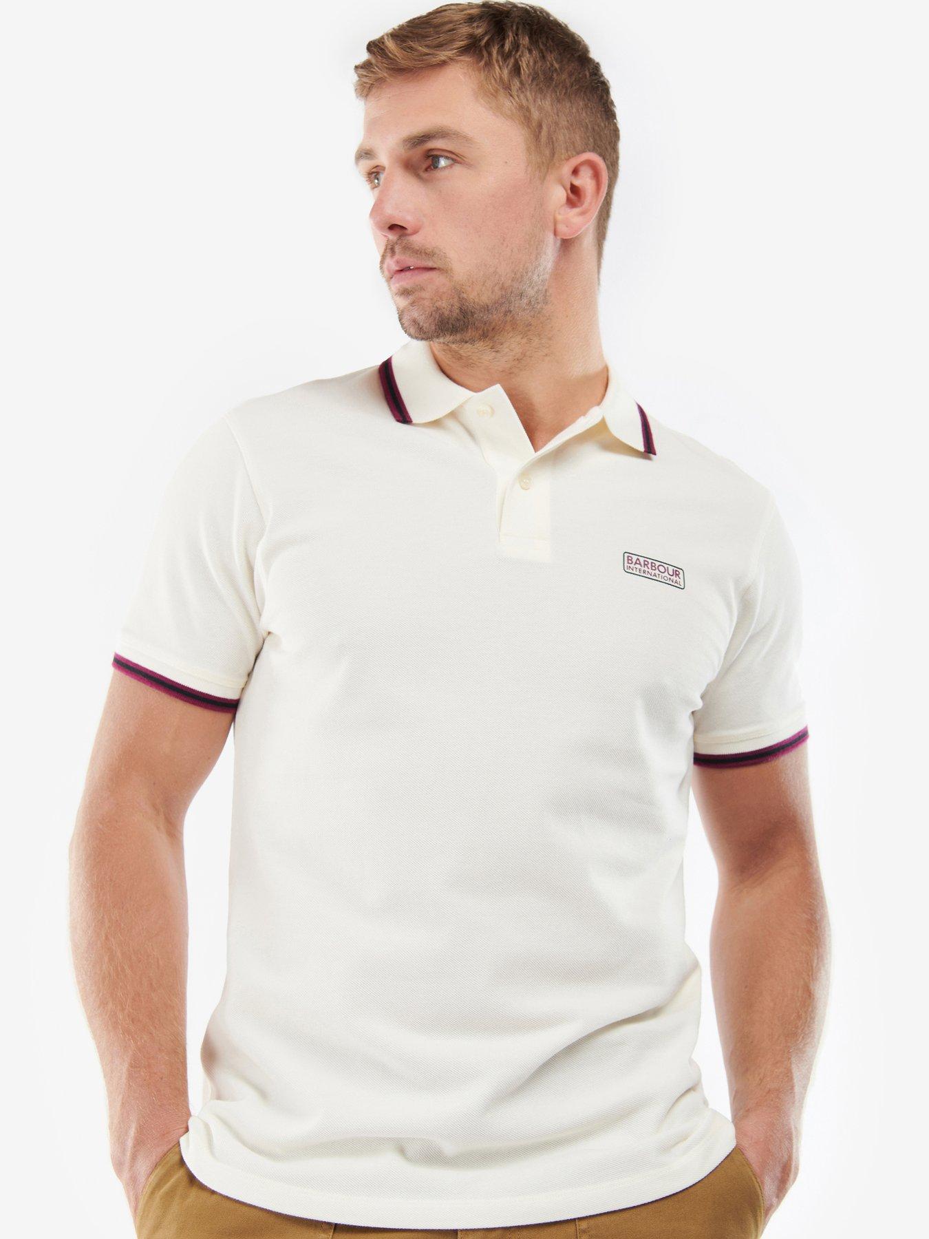 barbour international tipped short sleeve polo shirt