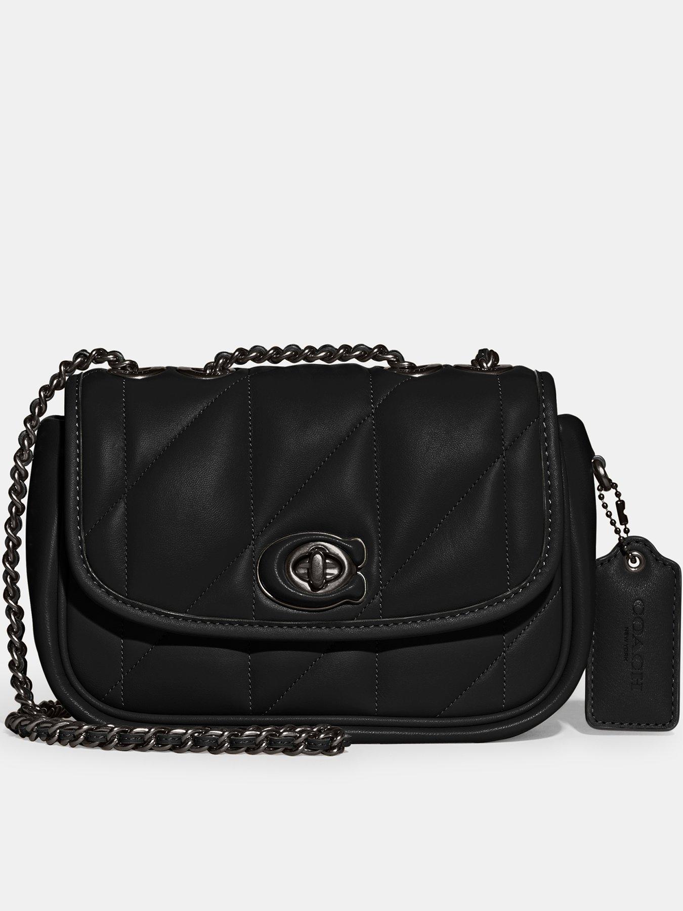 COACH Madison 18 Quilted Pillow Shoulder Bag Black very.co.uk