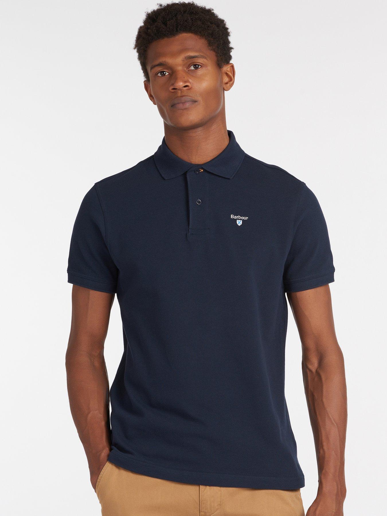 barbour navy polo shirt