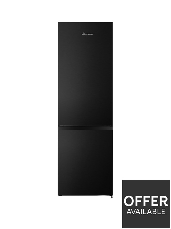 front image of fridgemaster-mc55265afb-7030-fridge-freezer-black