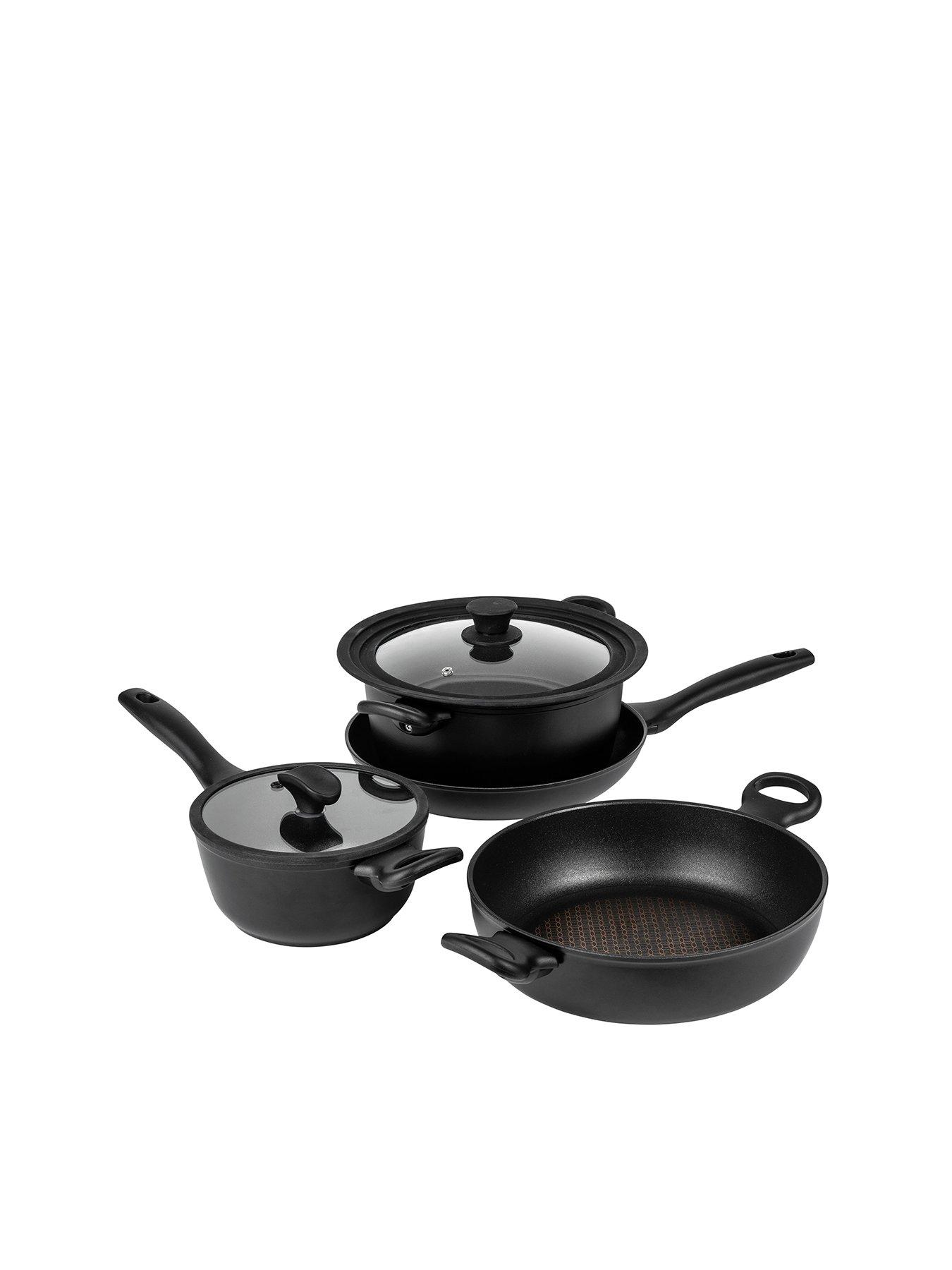 Product photograph of Prestige X Nadiya 4-piece Nesting Pan Set from very.co.uk