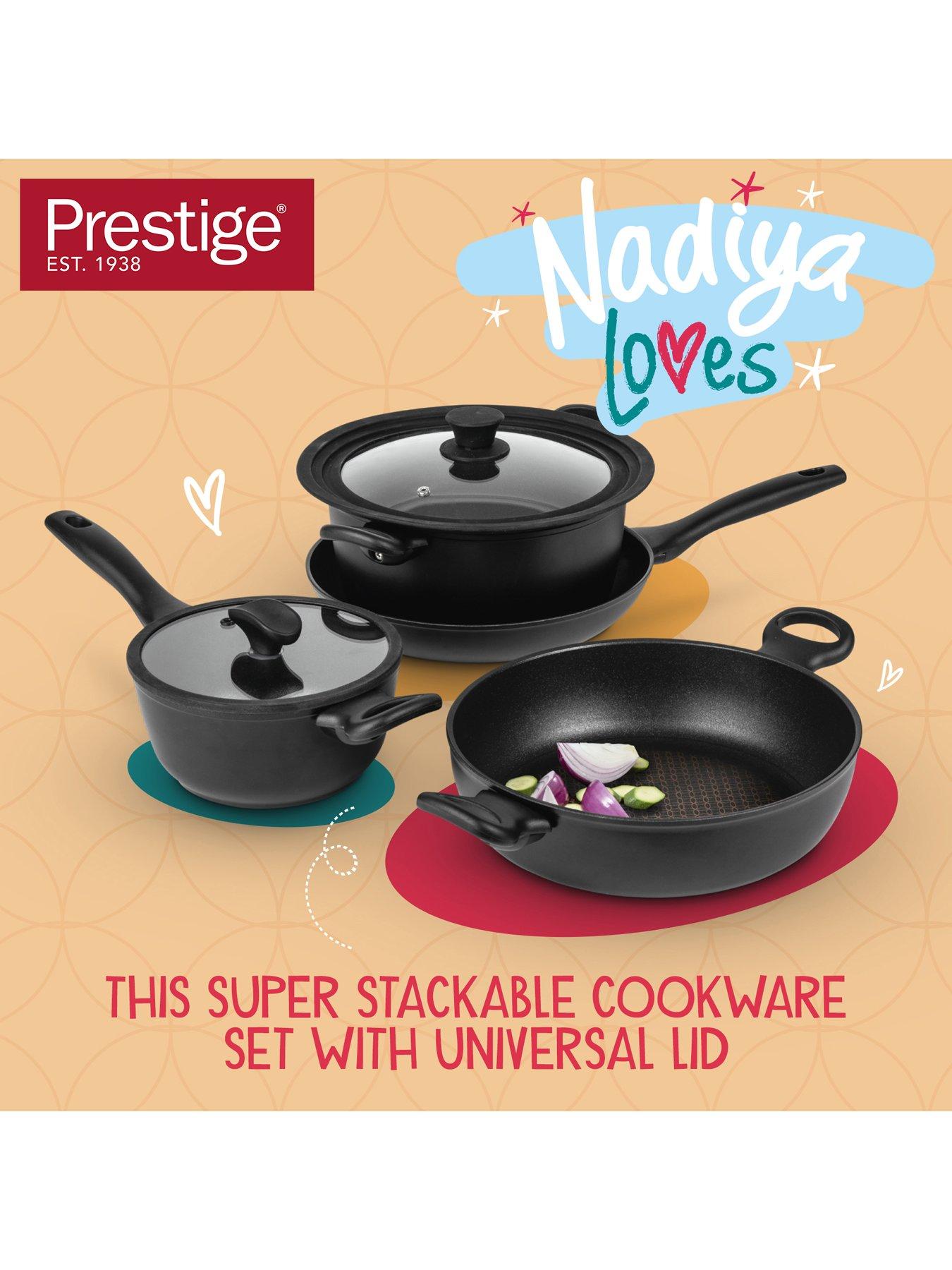 Prestige x Nadiya 4Piece Nesting Pan Set very.co.uk