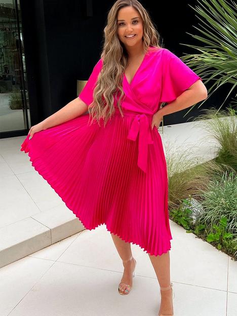 in-the-style-jac-jossa-pink-pleated-wrap-midi-dress