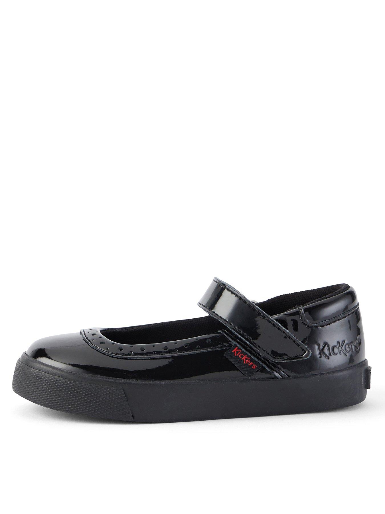 Kickers Tovni Brogue Mary Jane School Shoe - Black