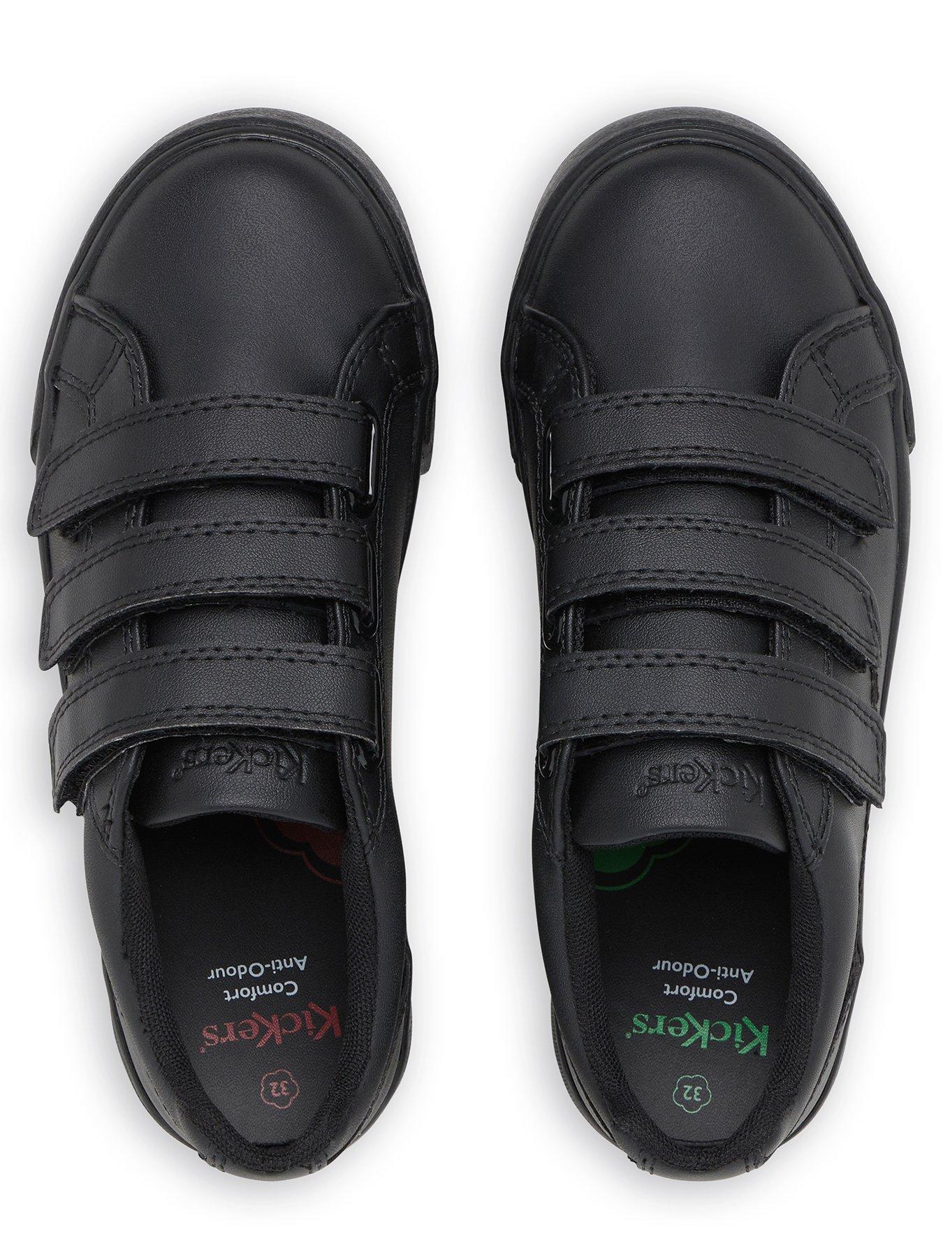 Image 4 of 6 of Kickers Tovni Triple Strap Trainer - Black