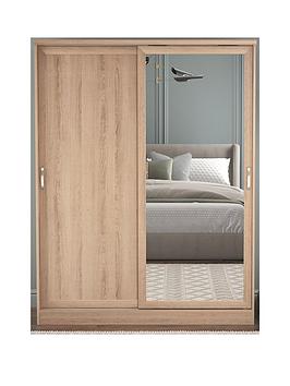 Product photograph of Very Home Camberley 2 Door Mirrored Sliding Wardrobe from very.co.uk