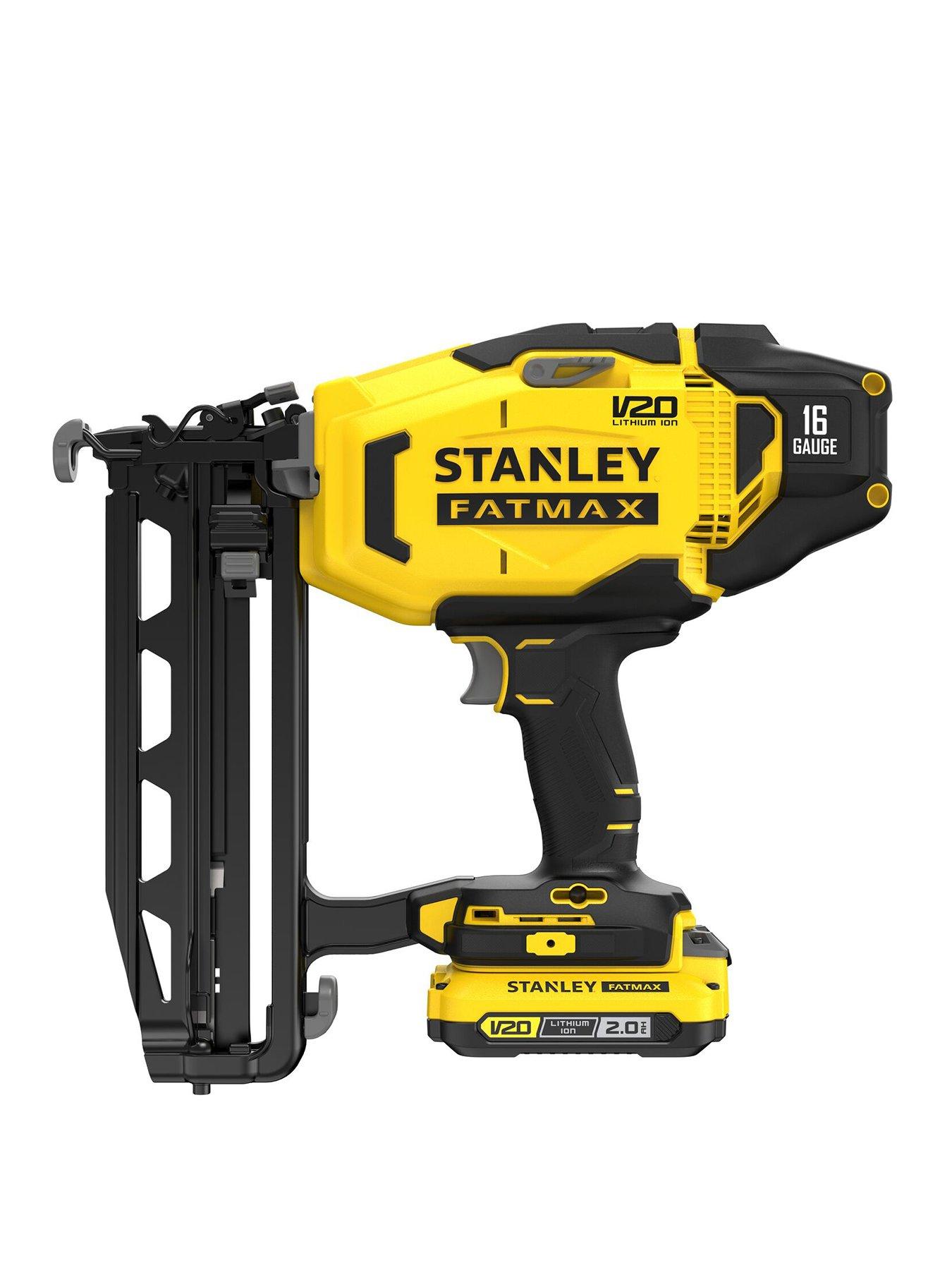 Product photograph of Stanley Fatmax V20 18v 16-gauge Cordless Finishing Nailer Sfmcn616d2k-gb from very.co.uk