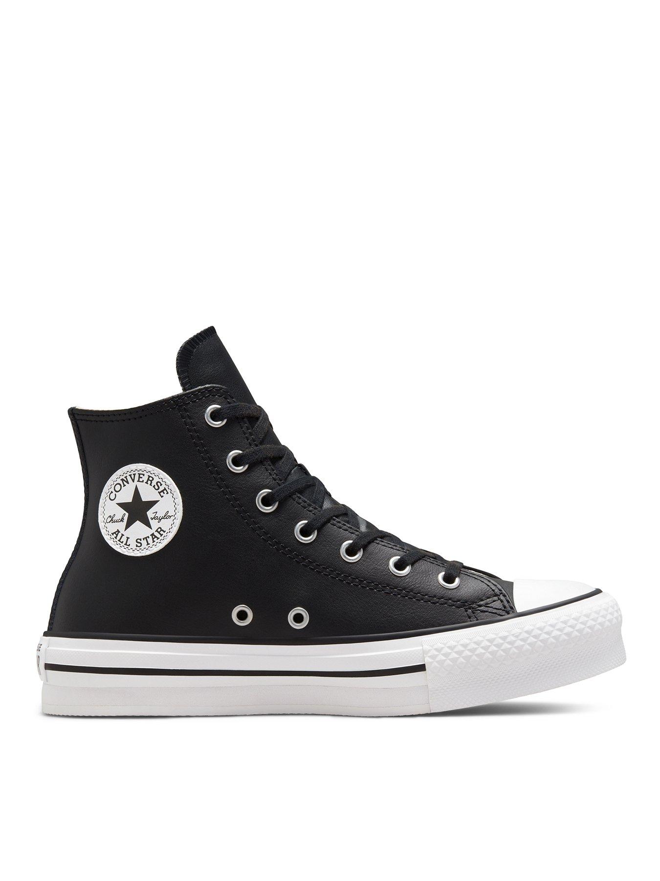 Converse Chuck Taylor All Star Eva Lift Leather Junior Top Trainers | very.co.uk