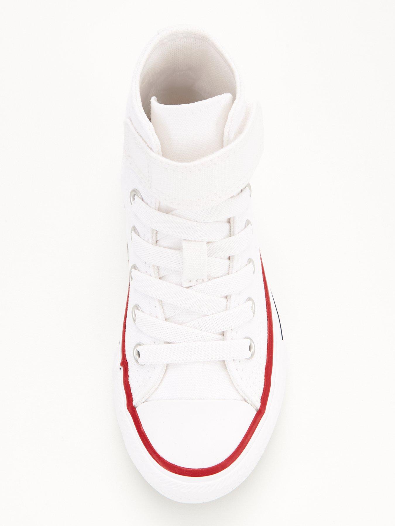 Converse Kids Easy on Velcro Hi Top Trainers White Very