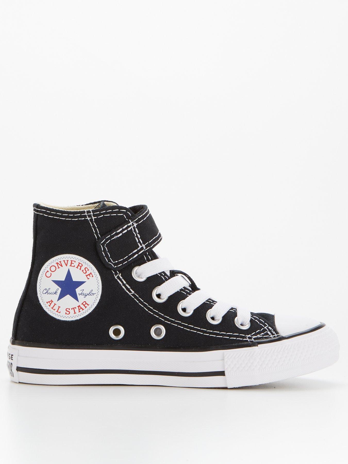 Converse Kids Unisex 1V Hi Top Trainers - Black, Black, Size 11.5 Younger