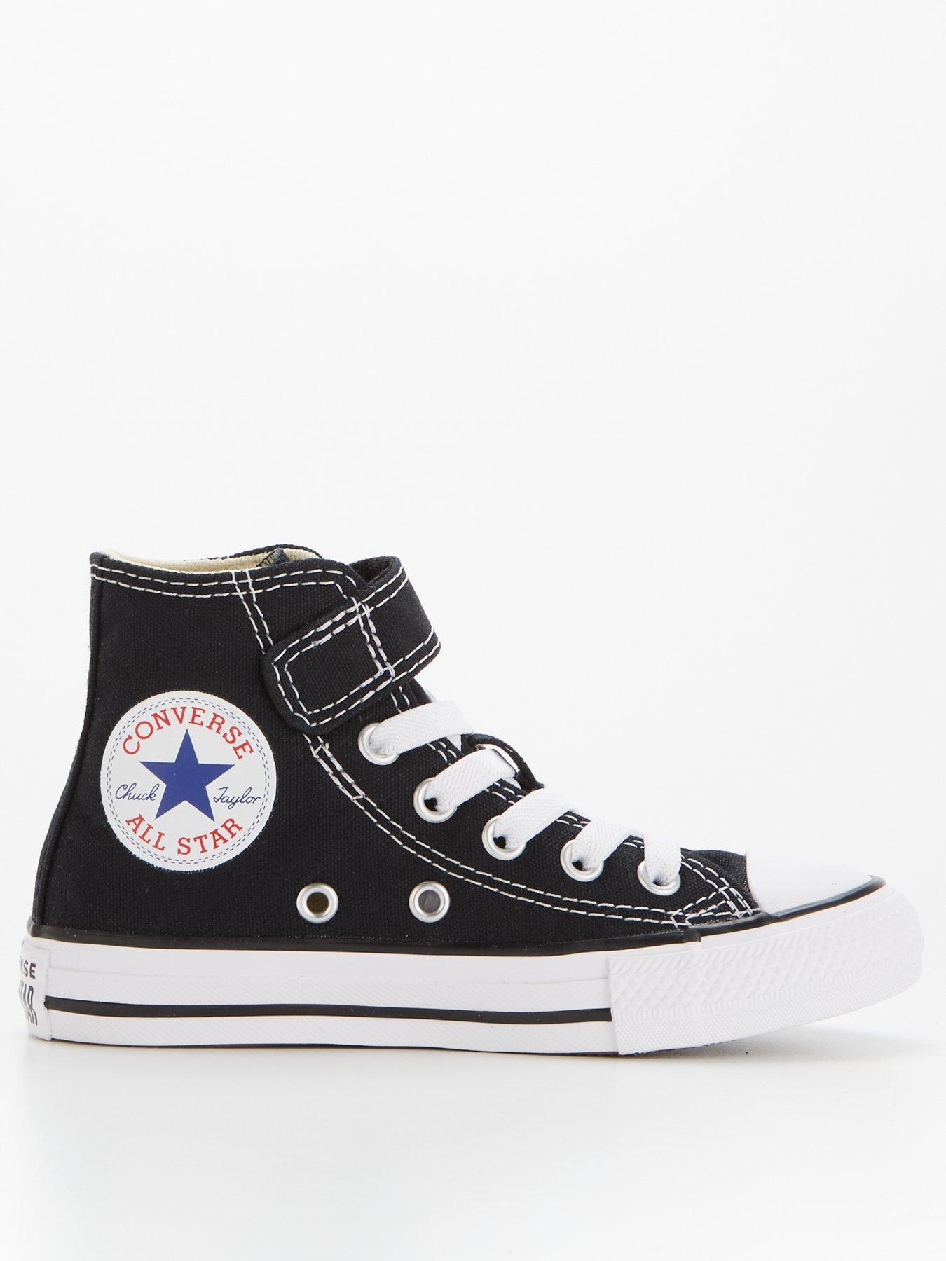 undefined Kids Easy-on Velcro Hi Top Trainers - Black