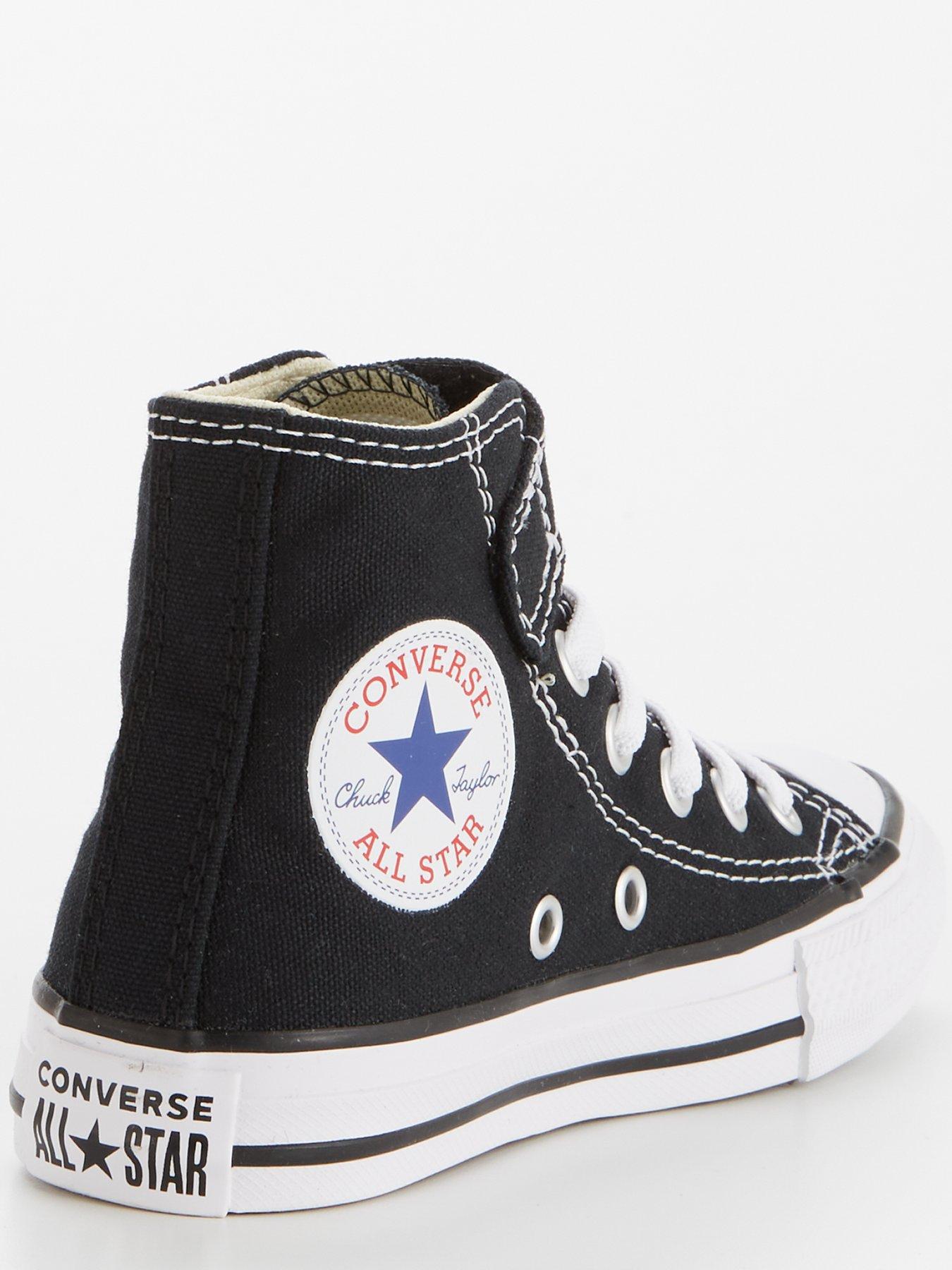 Children's velcro shop converse high tops