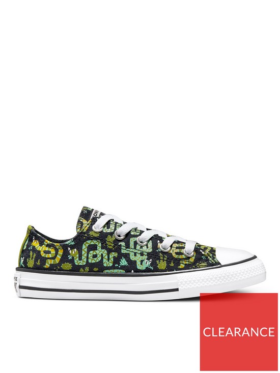 front image of converse-chuck-taylor-all-star-snake-print-childrens-ox-trainers