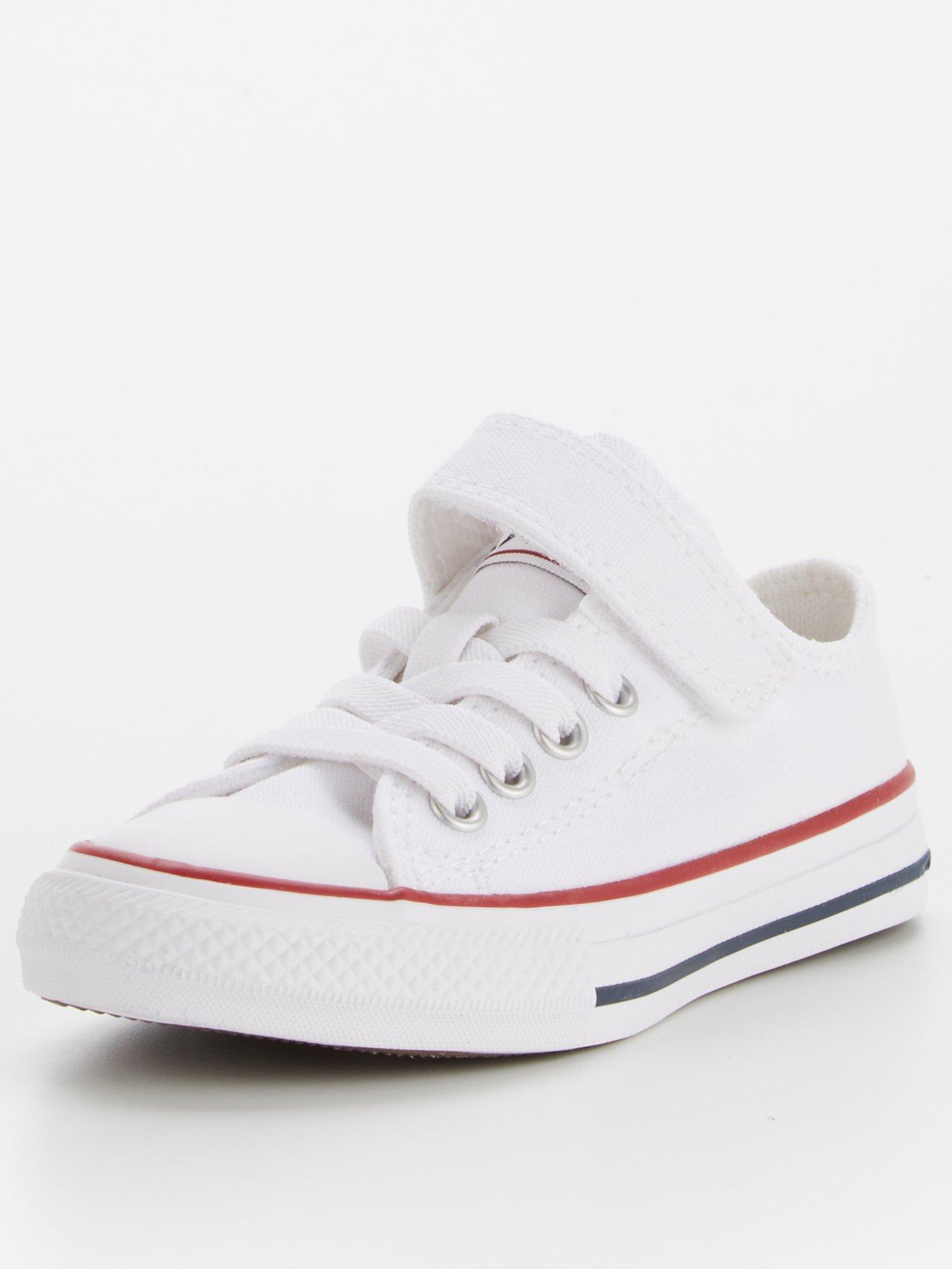 undefined Kids Easy-On Velcro Ox Trainers - White