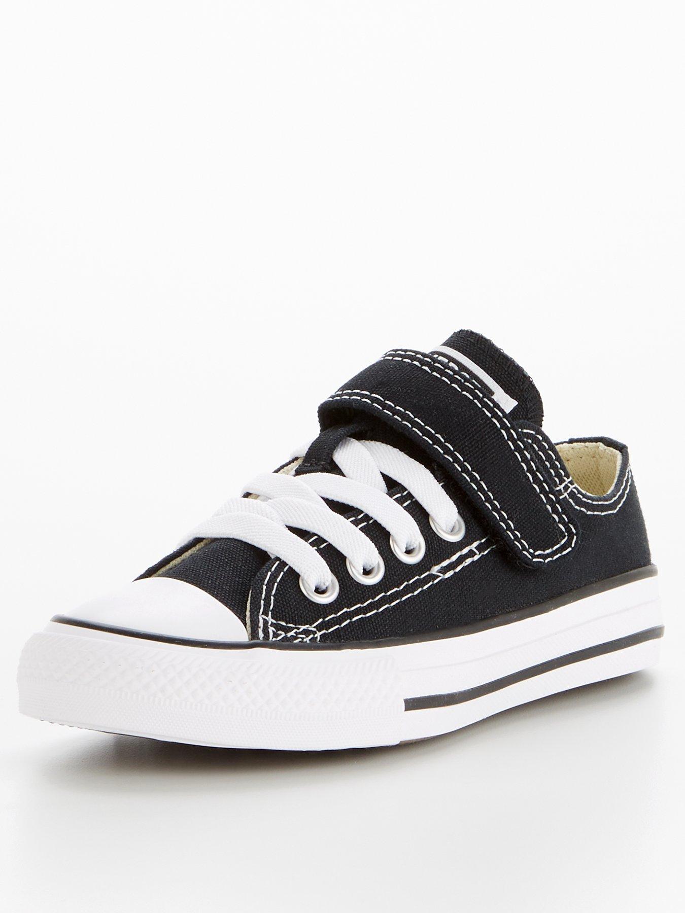 Converse Kids Unisex Easy On Velcro Ox Trainers Black very