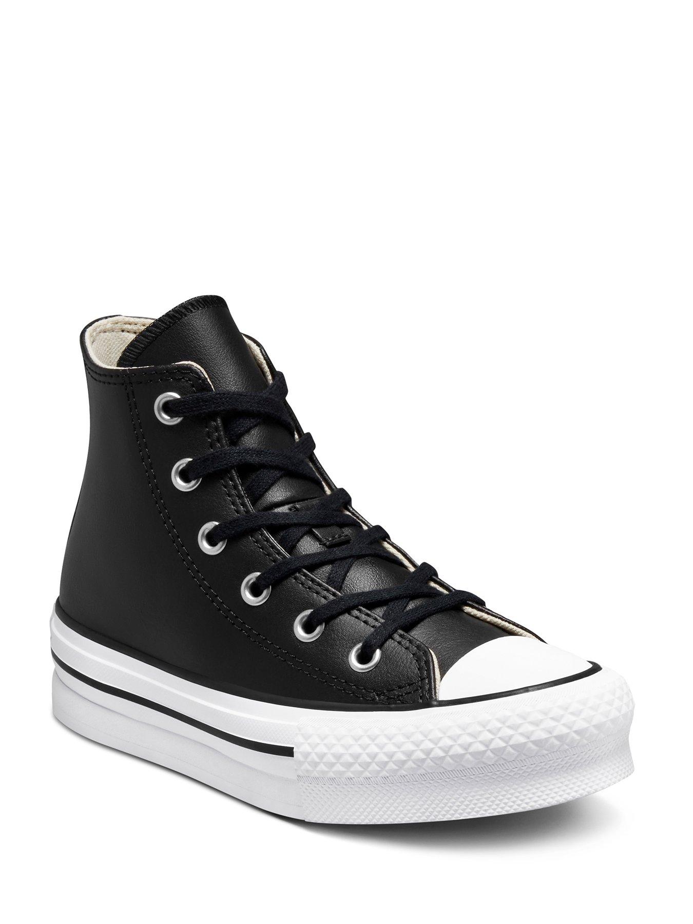 Girls leather shop high tops