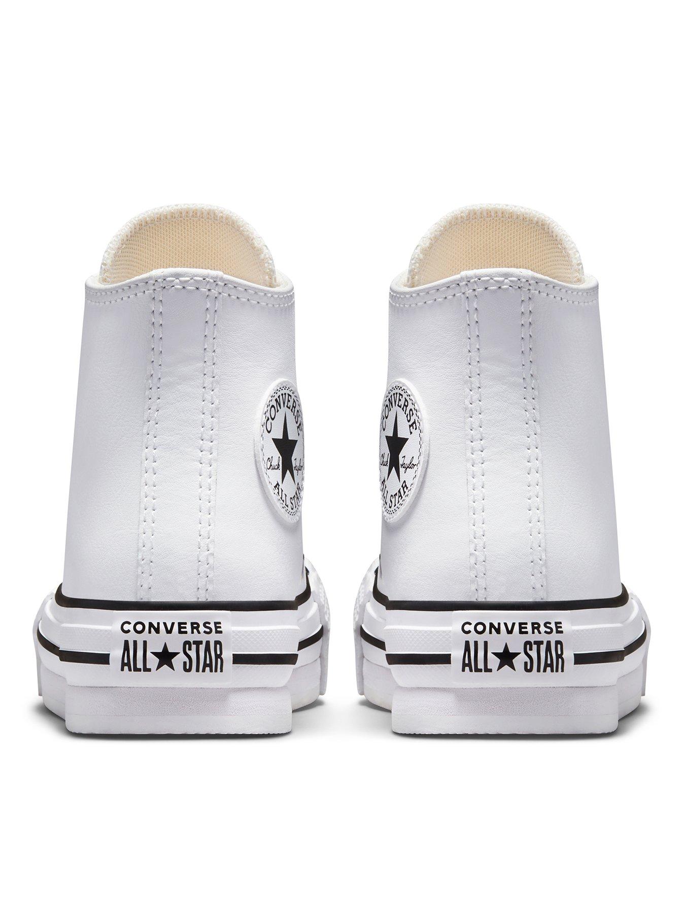 White leather hot sale converse boys