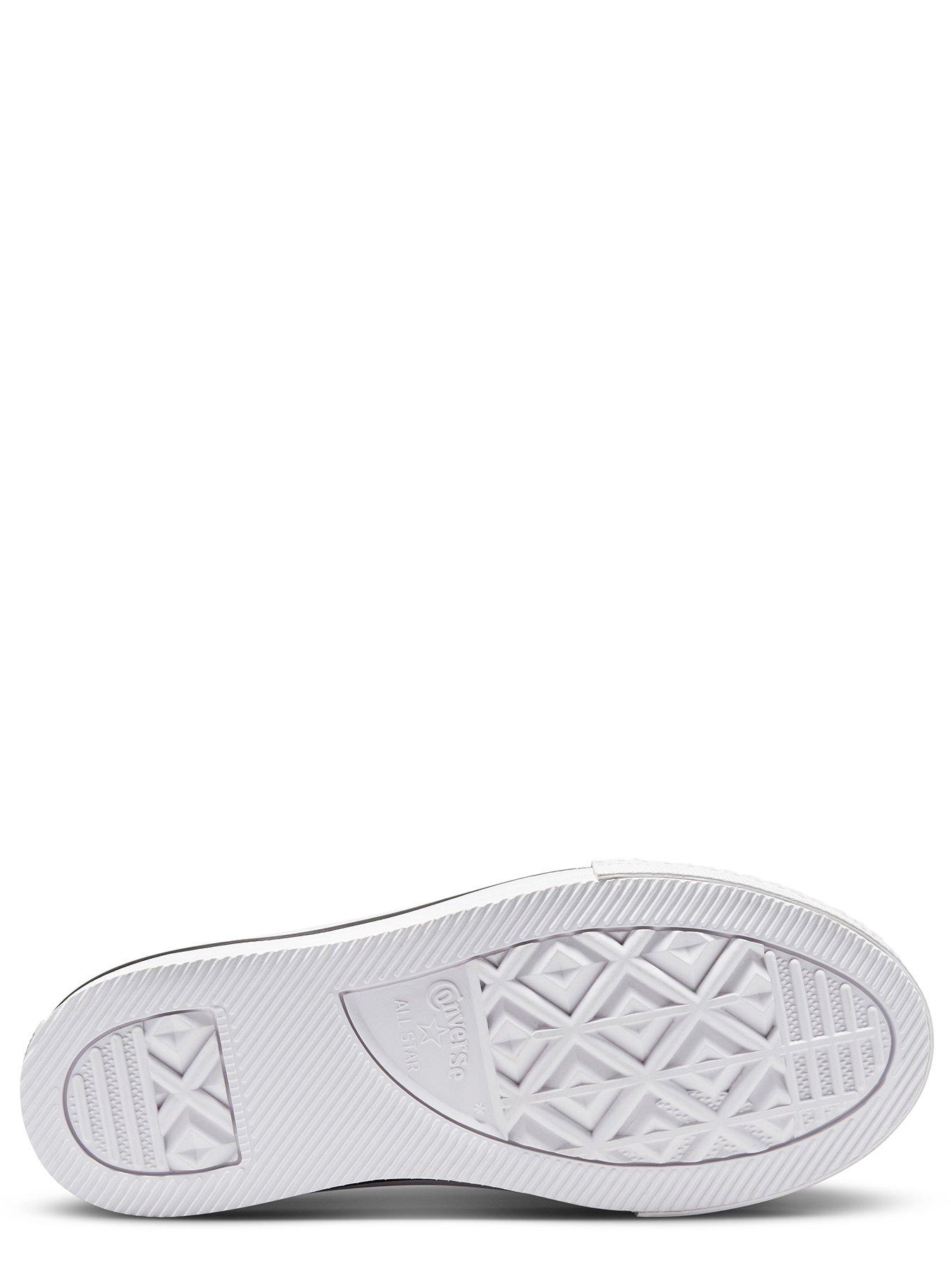 Image 5 of 7 of Converse Kids Girls Leather Eva Lift Hi Top Trainers - White