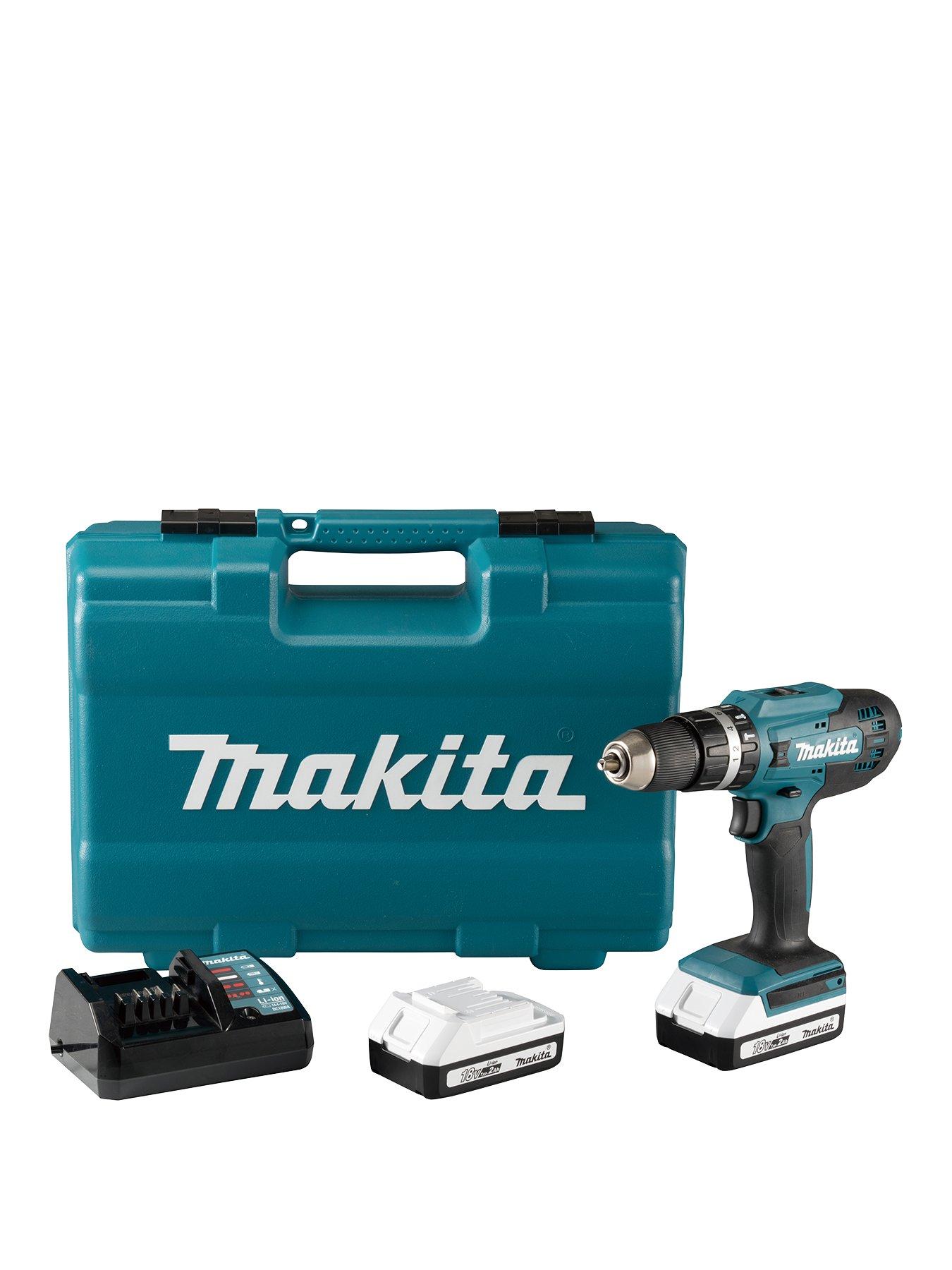 undefined 18V Cordless Combi Drill with 74-Piece Accessory Set  &  2x 2.0Ah Batteries