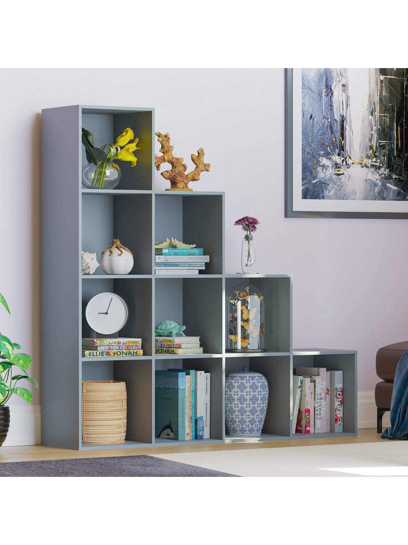 Image 1 of 6 of Vida Designs Durham 10 Cube Staircase Storage Unit - Grey