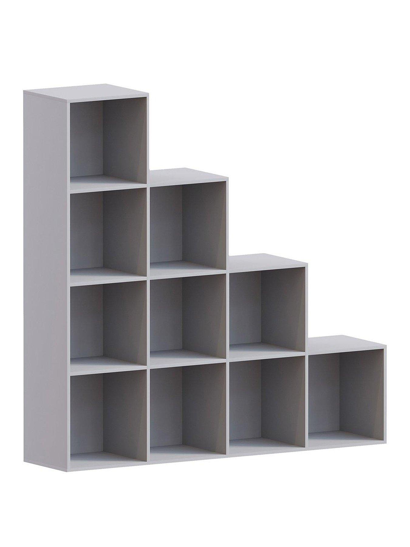 Image 2 of 6 of Vida Designs Durham 10 Cube Staircase Storage Unit - Grey