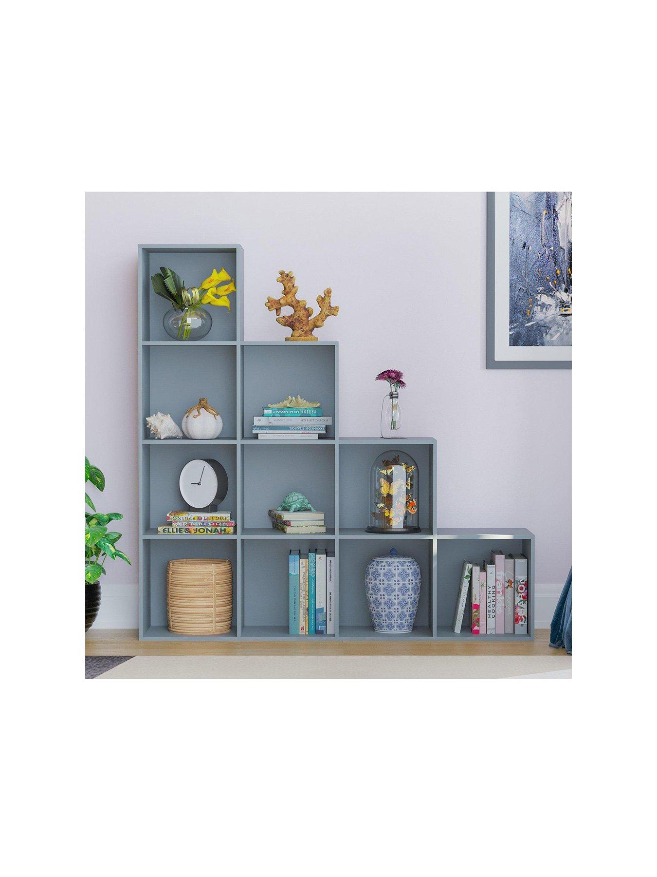 Image 3 of 6 of Vida Designs Durham 10 Cube Staircase Storage Unit - Grey