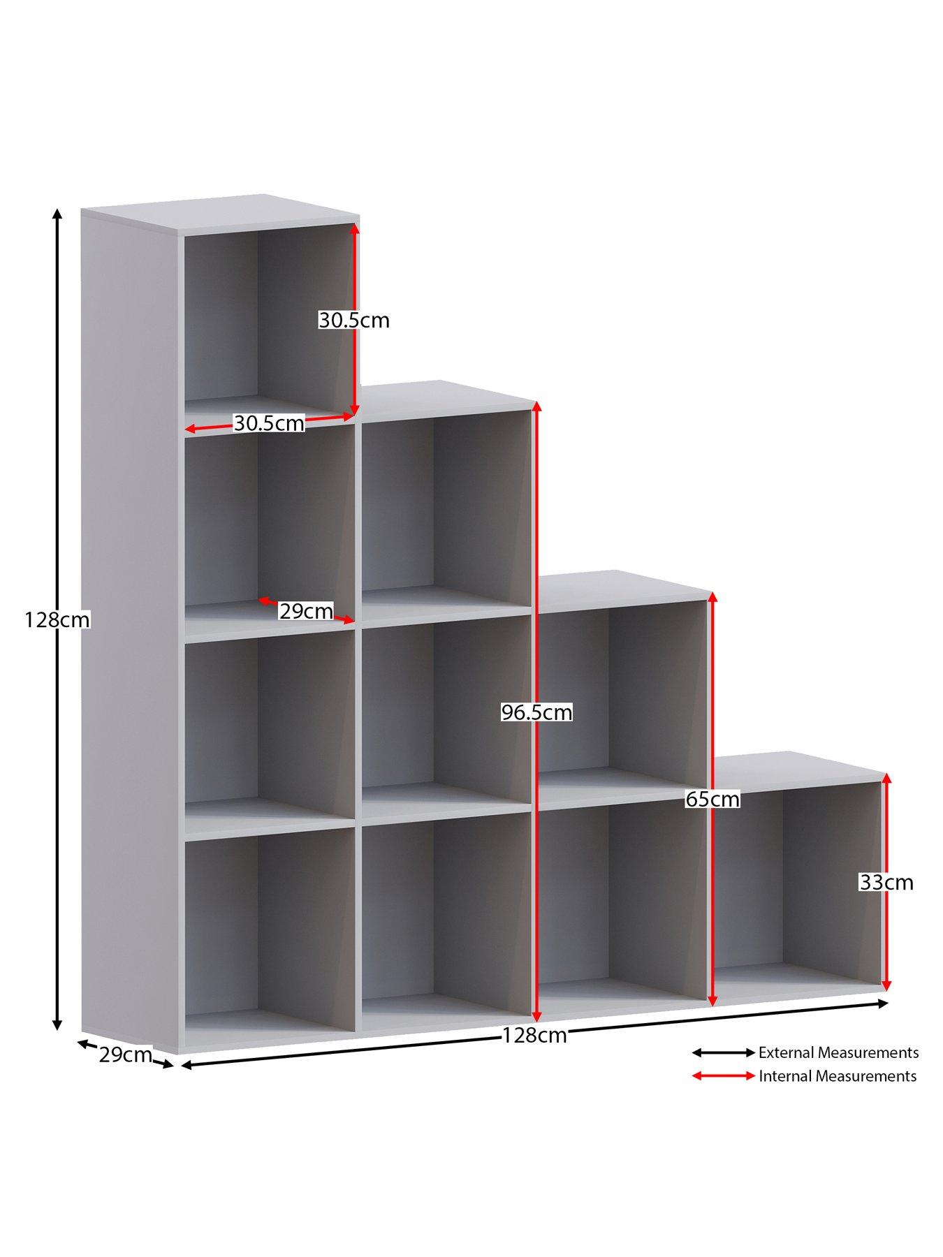 Image 6 of 6 of Vida Designs Durham 10 Cube Staircase Storage Unit - Grey