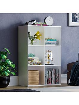 Product photograph of Vida Designs Durham 2 X 3 Cube Storage Unit - White from very.co.uk
